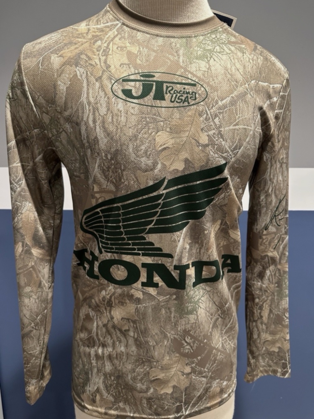 HONDA Mens SMALL Camo Long Sleeve JT Racing Paintball Motocross Jersey - NEW!!!